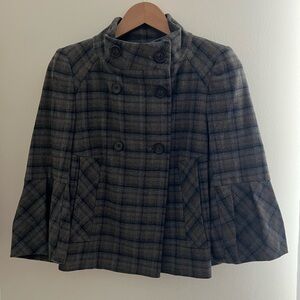 Zara Plaid cropped Jacket